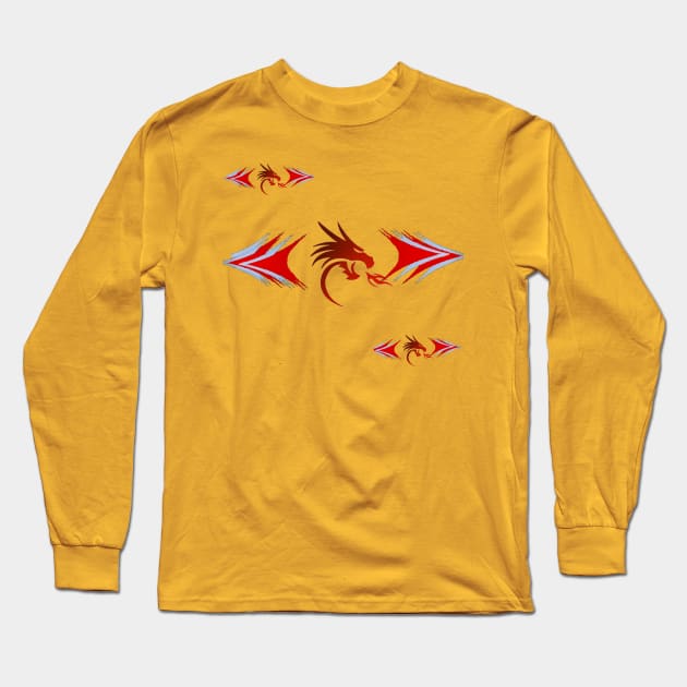 Dragon art Design Long Sleeve T-Shirt by Dilhani